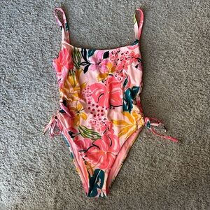 Vitamin A Women’s Gemma One Piece Swimsuit | Coral Jungle EcoRib BT | Medium